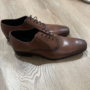 Italian Bruno Magli Matteo MB1MATB0 Mens Cognac Brown Oxford Wingtip Shoes 11.5.